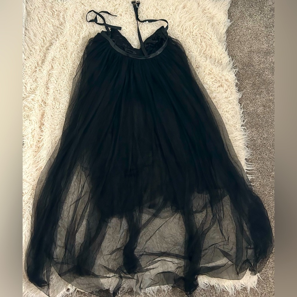 Sheer maxi skirt